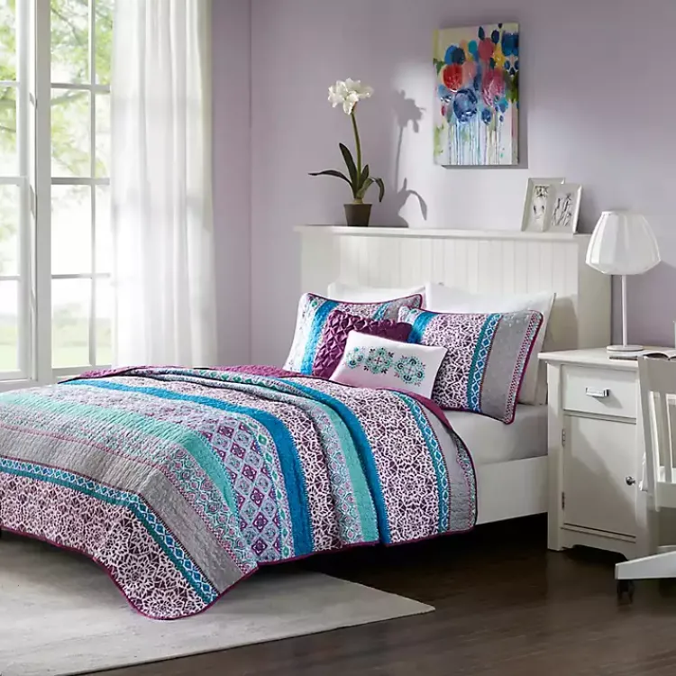 Quilts-Kirklands Home Adley Reversible Full/Queen 5-pc. Quilt Set