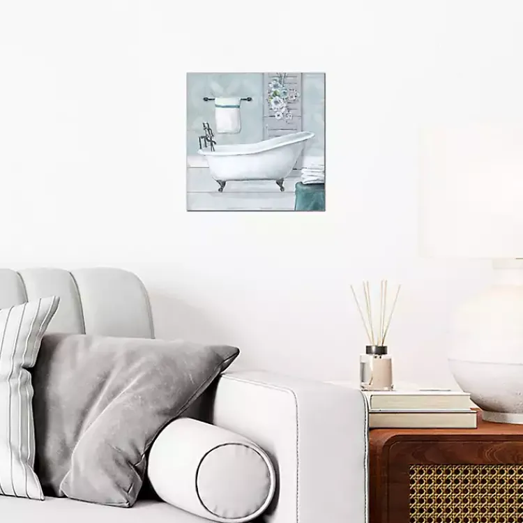 Canvas Art-Kirklands Home Blue Bathroom Canvas Art Print