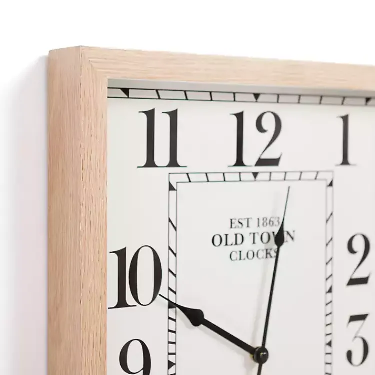 Clocks-Kirklands Home White Crawford Rectangle Wall Clock
