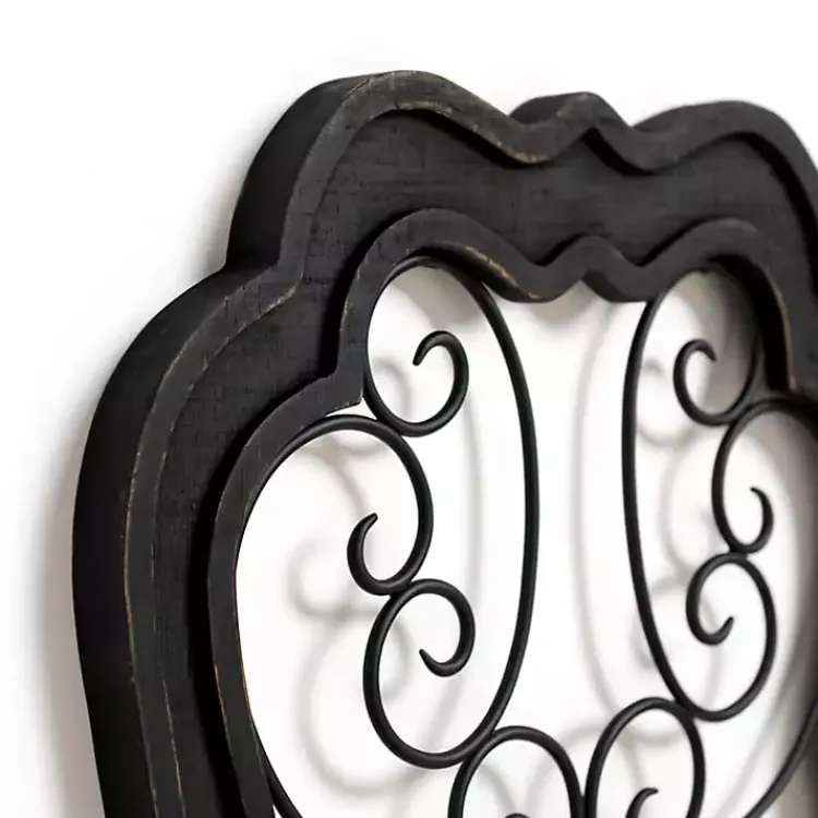 Wall Plaques-Kirklands Home Wood and Metal Decorative Wall Plaque Black