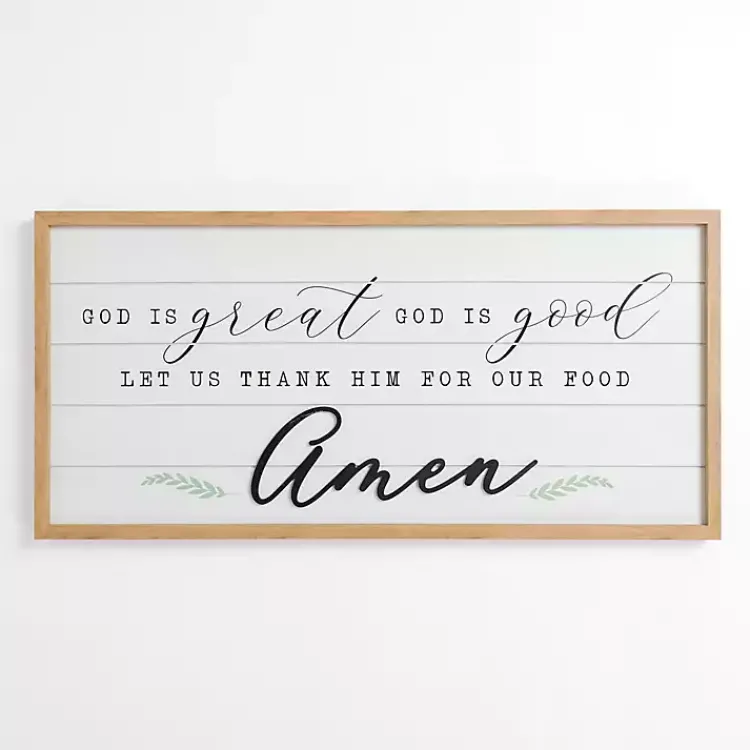 Wall Quotes & Signs-Kirklands Home Thank Him For Our Food Wall Plaque White