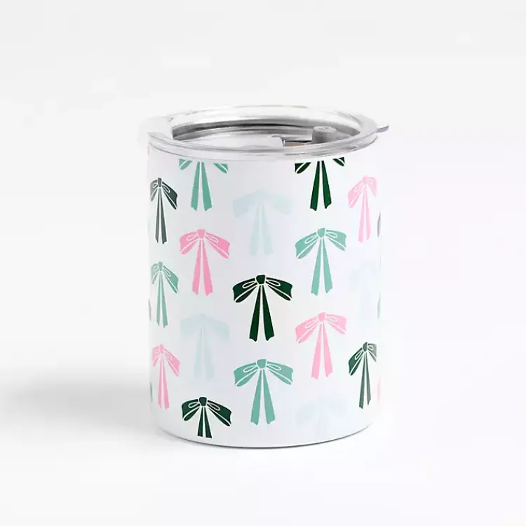 Glassware & Drinkware-Kirklands Home Bows 12 oz. Stainless Steel Tumbler