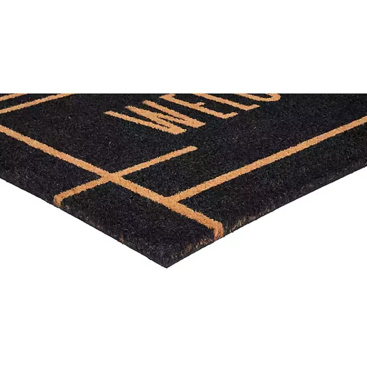 Doormats-Kirklands Home Welcome Linear Doormat Black