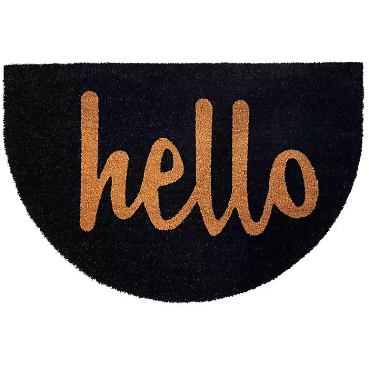 Doormats-Kirklands Home Arch Hello Doormat Black