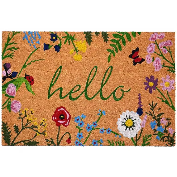 Doormats-Kirklands Home Hello Wildflower Doormat