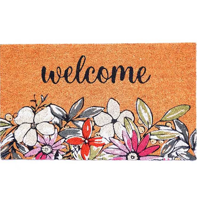 Doormats-Kirklands Home Welcome Floral Doormat Multi