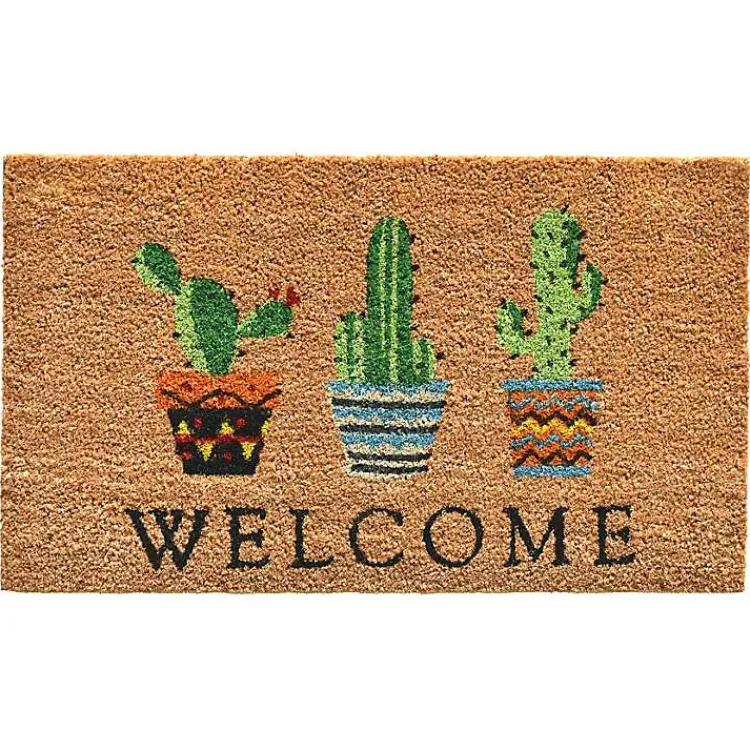 Doormats-Kirklands Home Welcome Cactus Trio Doormat