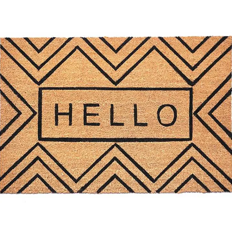 Doormats-Kirklands Home Hello Chevron Doormat