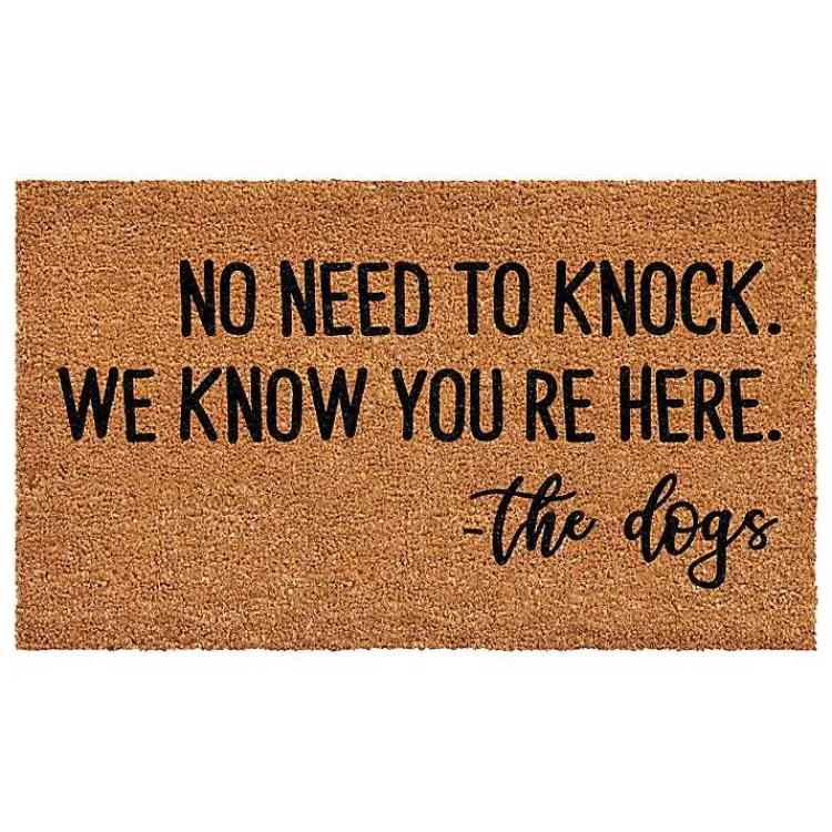 Doormats-Kirklands Home The Dogs Know You're Here Coir Doormat