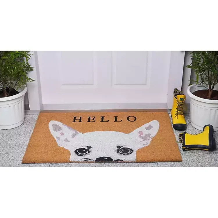 Doormats-Kirklands Home Chihuahua Hello Doormat White
