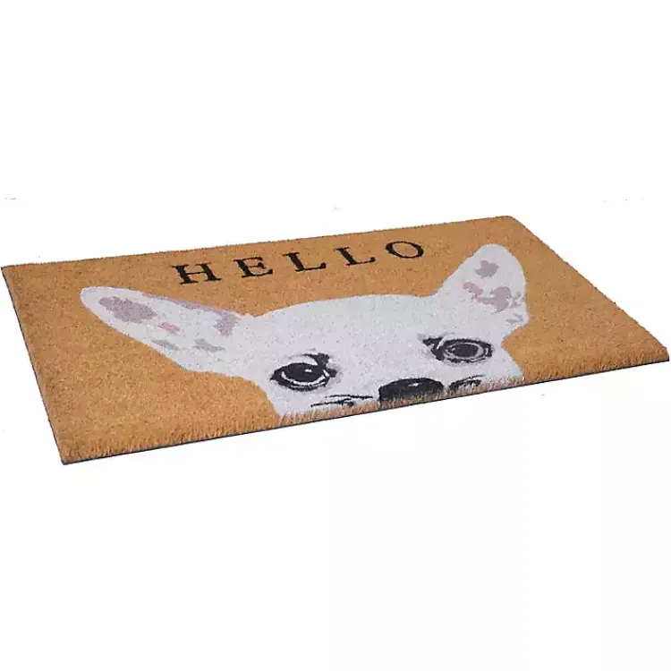 Doormats-Kirklands Home Chihuahua Hello Doormat White