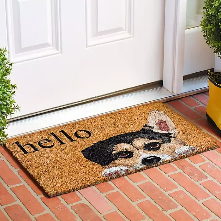 Doormats-Kirklands Home Pembroke Welsh Corgi Hello Doormat