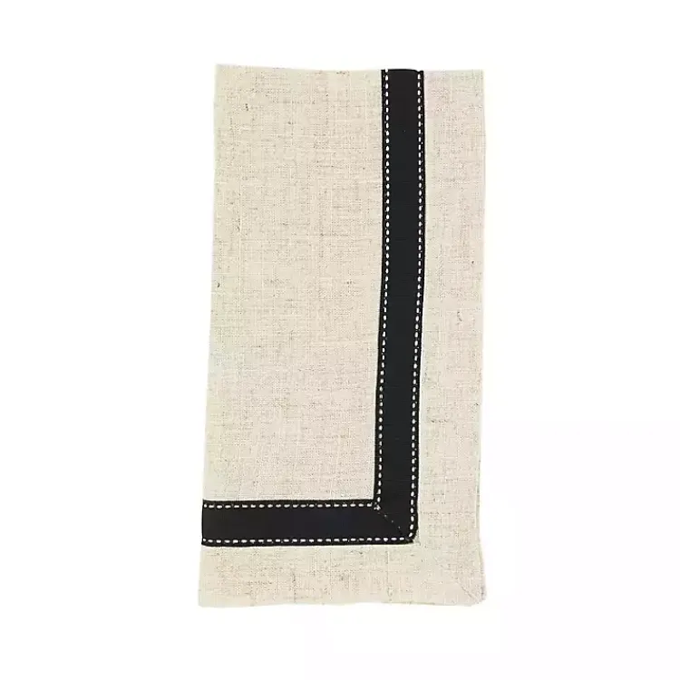 Table Linens-Kirklands Home Grosgrain Accent Napkins, Set of 4