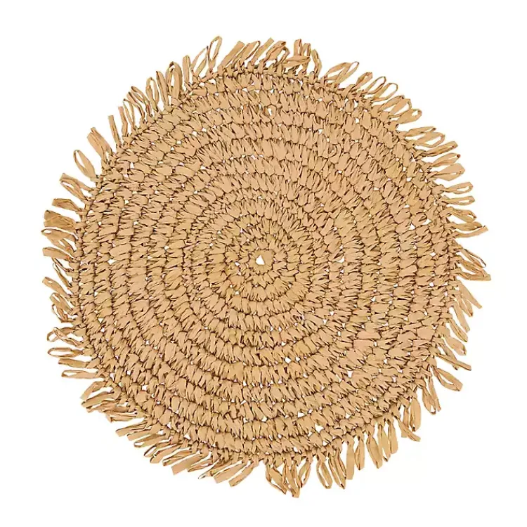 Table Linens-Kirklands Home Natural Rustic Raffia Placemats, Set of 4 Tan