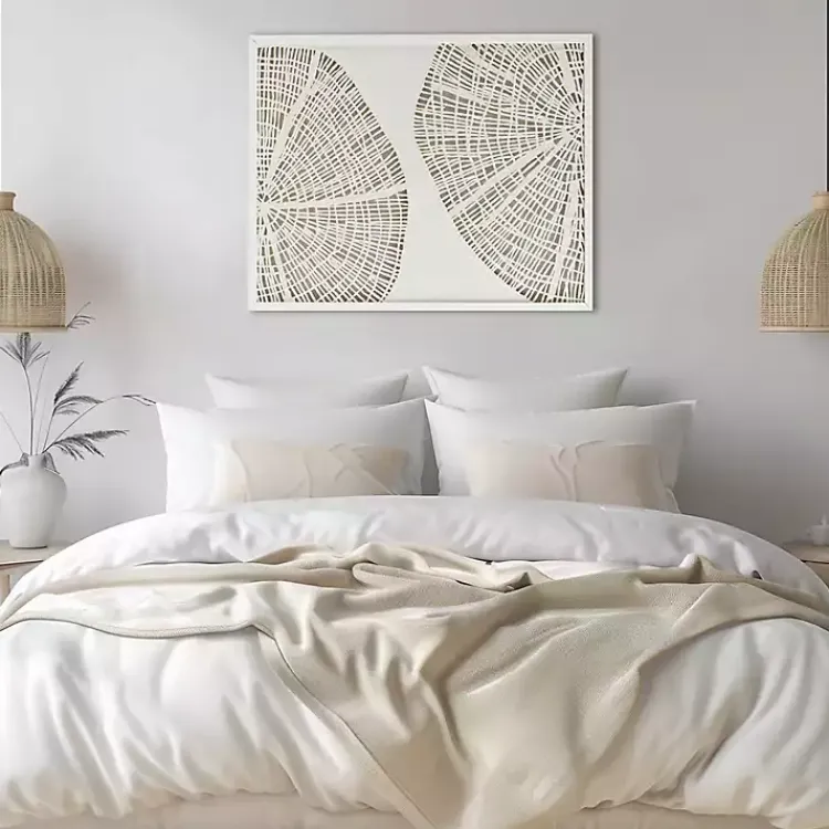 Wall Plaques-Kirklands Home Sand Dollar Rice Paper Shadowbox Wall Plaque White