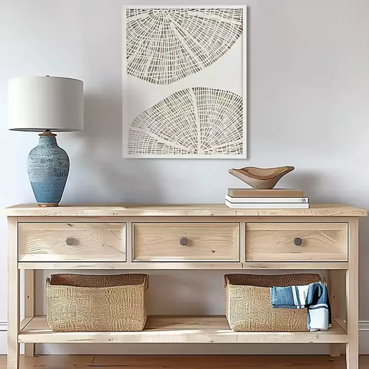 Wall Plaques-Kirklands Home Sand Dollar Rice Paper Shadowbox Wall Plaque White