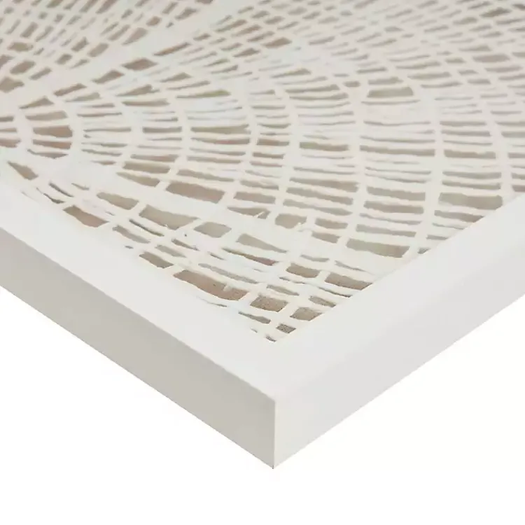 Wall Plaques-Kirklands Home Sand Dollar Rice Paper Shadowbox Wall Plaque White