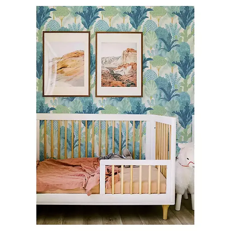 Wall Murals & Wallpaper-Kirklands Home Teal Bohoemian Jungle Peel & Stick Wallpaper