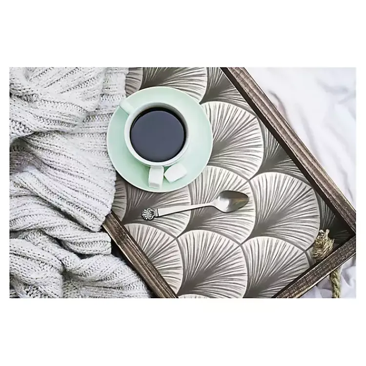 Wall Murals & Wallpaper-Kirklands Home Gray Art Deco Fans Peel & Stick Wallpaper