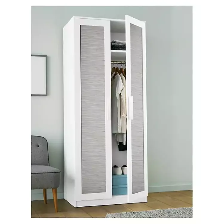 Wall Murals & Wallpaper-Kirklands Home Textured Grassweave Peel & Stick Wallpaper Gray