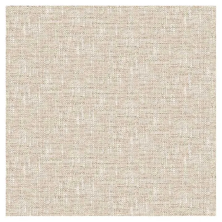 Wall Murals & Wallpaper-Kirklands Home Textured Poplin Peel & Stick Wallpaper Tan