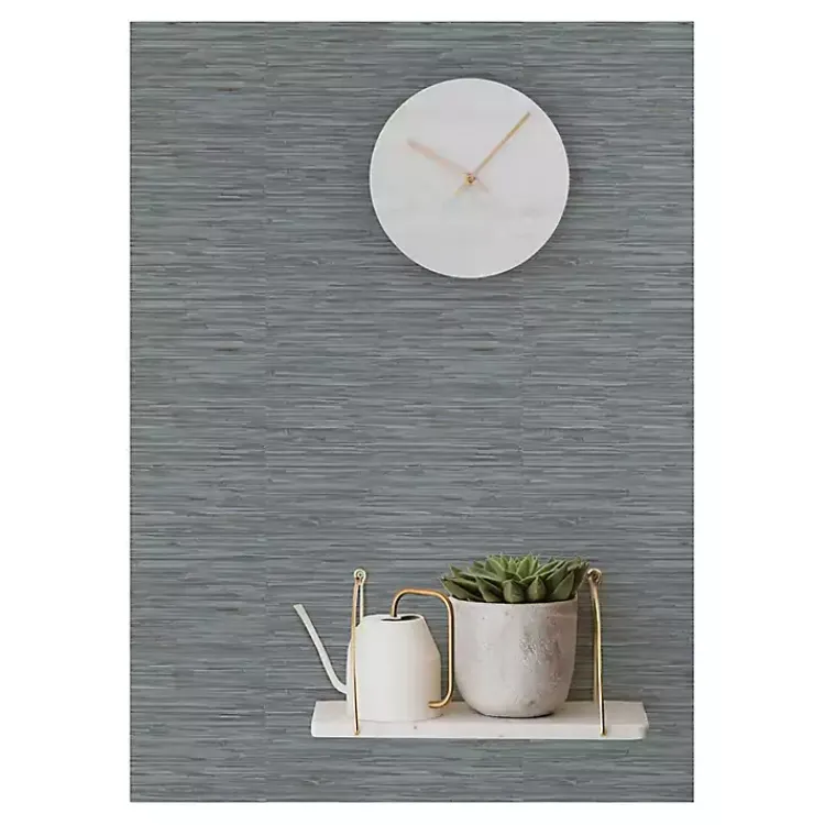Wall Murals & Wallpaper-Kirklands Home Textured Grassweave Peel & Stick Wallpaper Blue