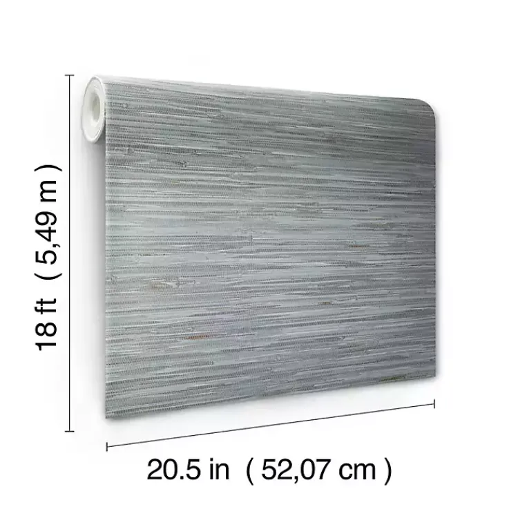 Wall Murals & Wallpaper-Kirklands Home Textured Grassweave Peel & Stick Wallpaper Blue