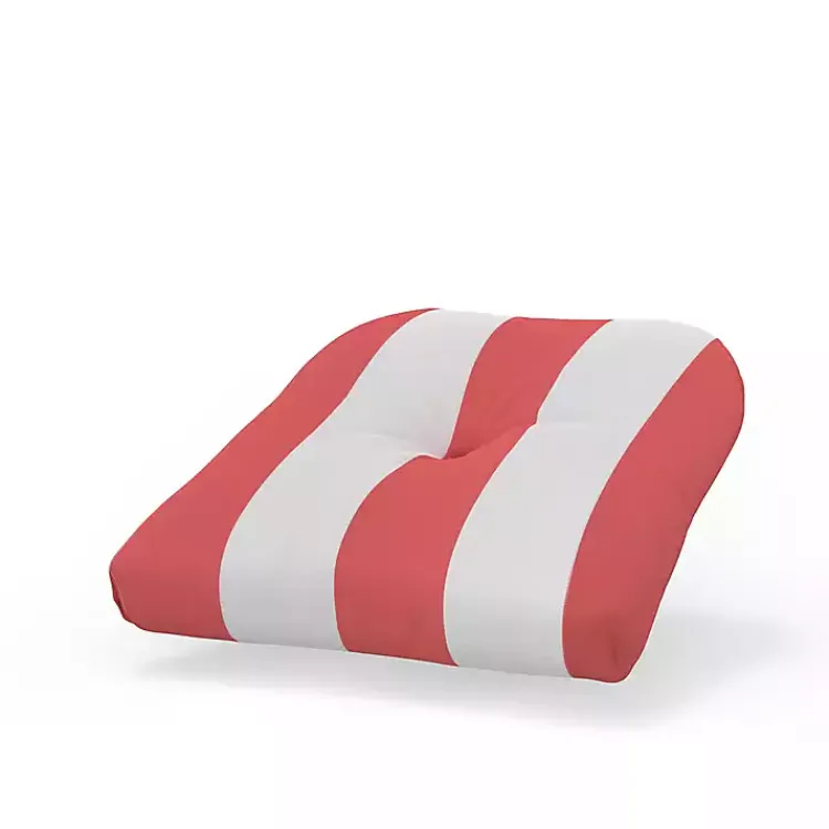 Outdoor Cushions & Pillows-Kirklands Home Watermelon Awning Stripe Outdoor Chair Cushion