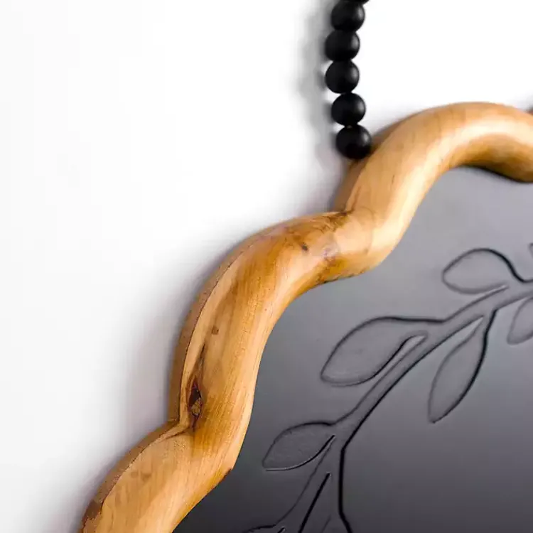 Monogram Wall Decor-Kirklands Home Black Scalloped Monogram M Wall Plaque