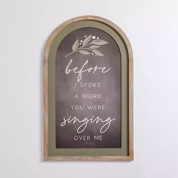 Wall Quotes & Signs-Kirklands Home Before I Spoke A Word Arched Wall Plaque Black