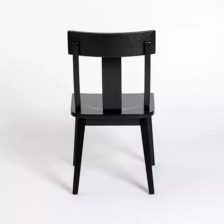 Dining Chairs-Kirklands Home Wood T-Back Dining Chairs, Set of 2 Black