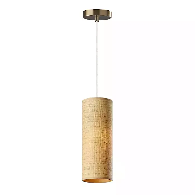 Chandeliers & Pendant Lighting-Kirklands Home Natural Woven Shade Malina Pendant Light