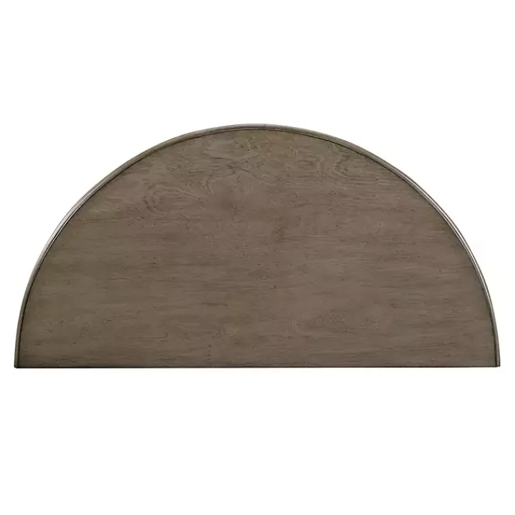 Console Tables-Kirklands Home Antique Demilune Side Table Gray
