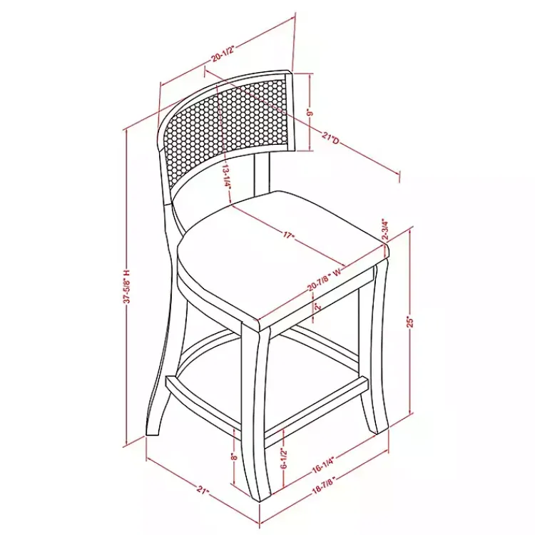 Bar Stools & Counter Height Stools-Kirklands Home Gray Upholstered Farmhouse Counter Stool