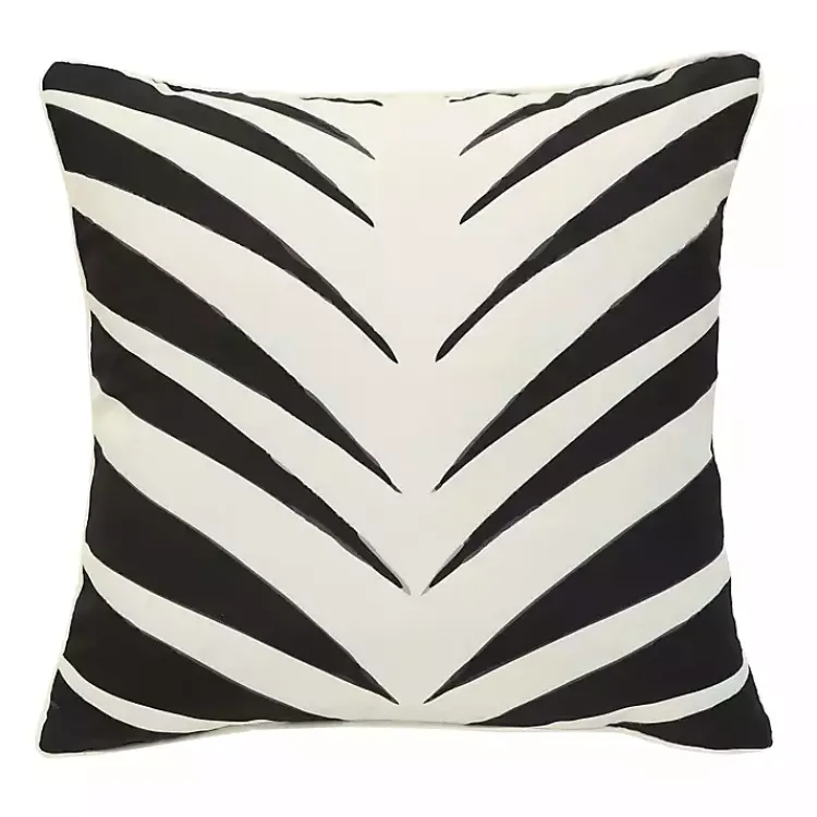 Outdoor Cushions & Pillows-Kirklands Home Black and White Zebra Outdoor Pillow