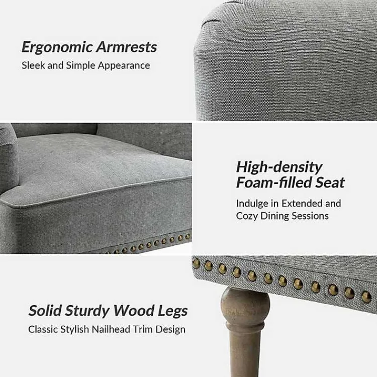 Accent Chairs-Kirklands Home Tufted Britt Accent Chair Gray