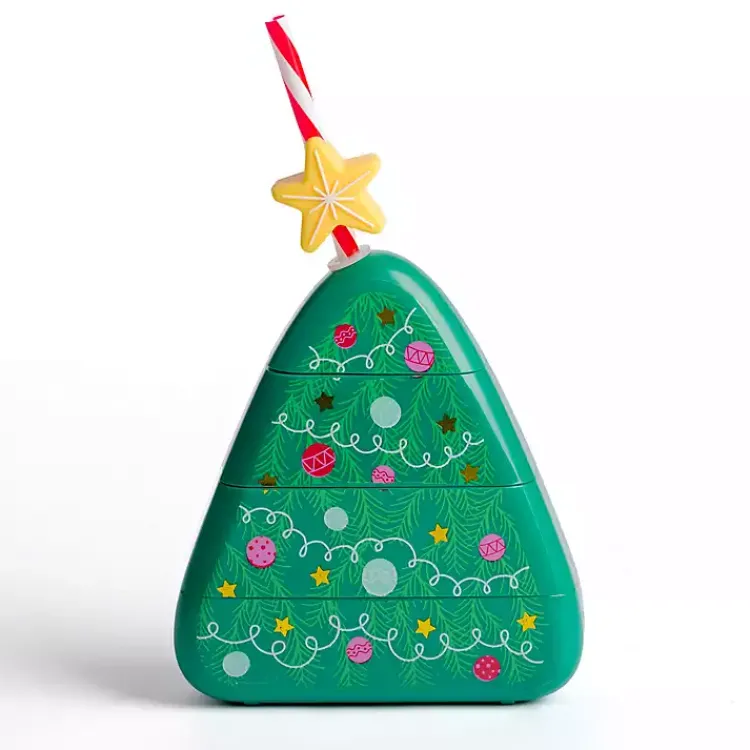 Glassware & Drinkware-Kirklands Home Packed Party Christmas Tree Sipper Green