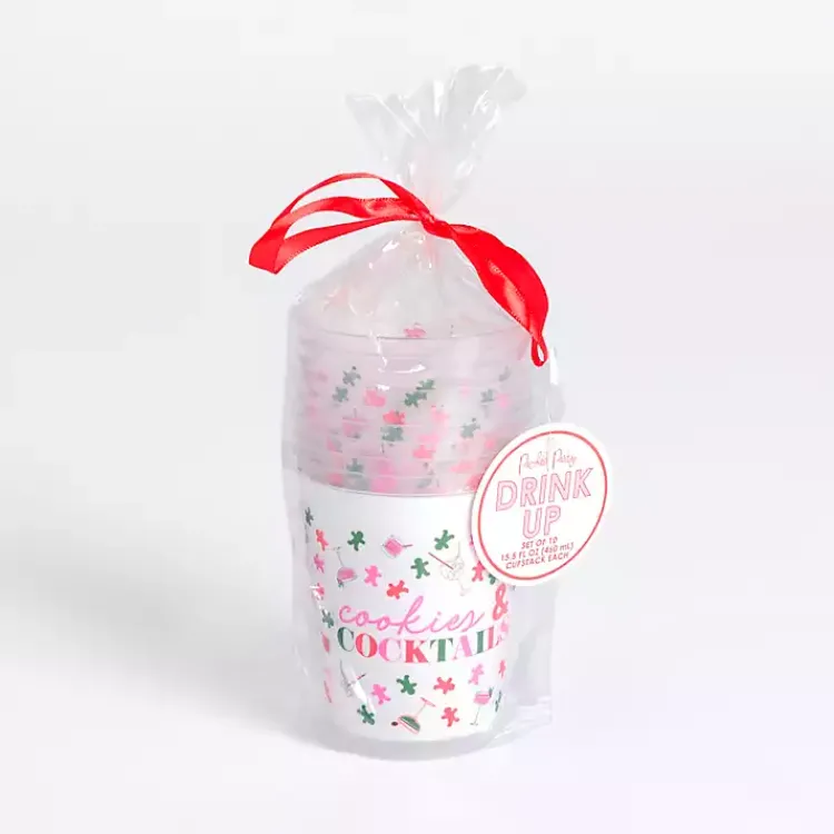 Glassware & Drinkware-Kirklands Home Packed Party Cookies & Cocktails 10-pc. Cup Set