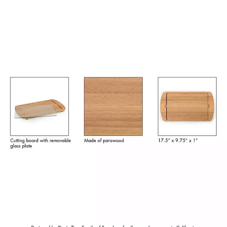 Serving & Entertaining-Kirklands Home Clemson Tigers Wood and Glass Serving Board