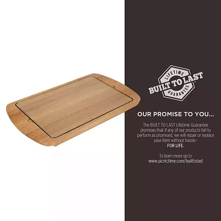 Serving & Entertaining-Kirklands Home Clemson Tigers Wood and Glass Serving Board