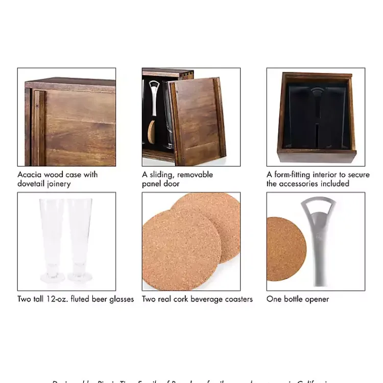 Barware-Kirklands Home Acacia Pittsburgh Steelers Beer Glass Set