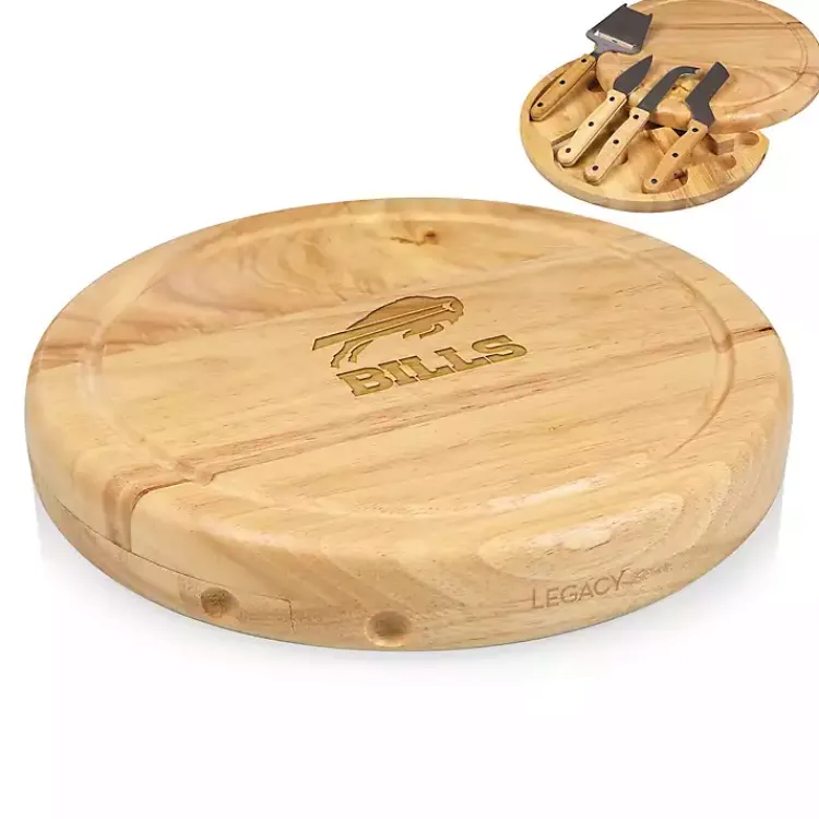 Serving & Entertaining-Kirklands Home Buffalo Bills Cheese Board and Tool Set Tan