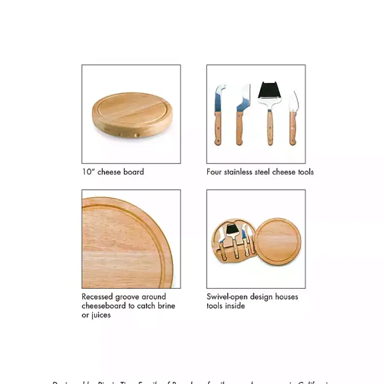 Serving & Entertaining-Kirklands Home Buffalo Bills Cheese Board and Tool Set Tan