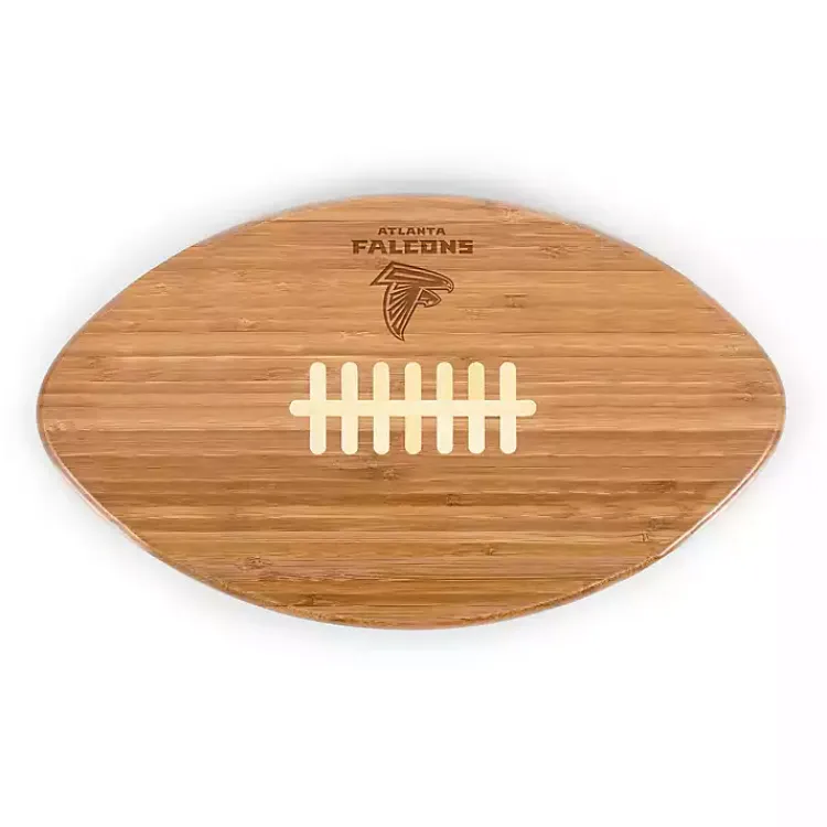 Serving & Entertaining-Kirklands Home Atlanta Falcons Bamboo Football Cutting Board Tan