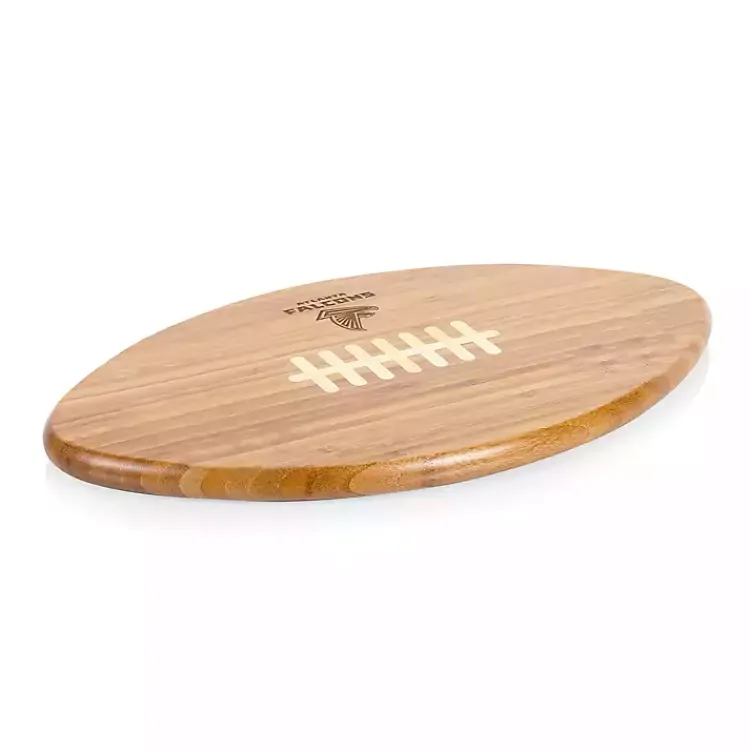 Serving & Entertaining-Kirklands Home Atlanta Falcons Bamboo Football Cutting Board Tan