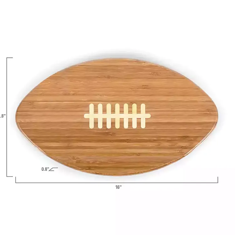 Serving & Entertaining-Kirklands Home New England Patriots Bamboo Football Cutting Board Tan
