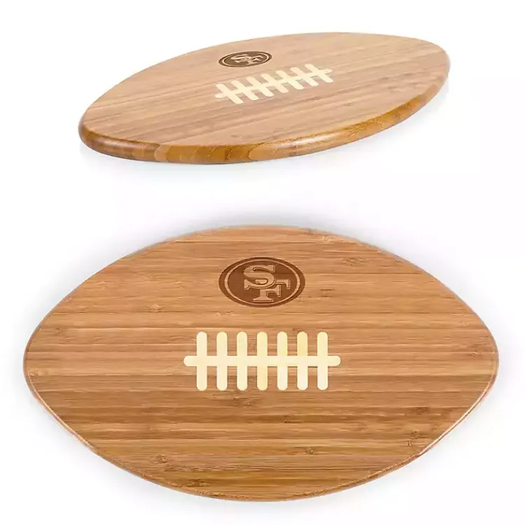 Serving & Entertaining-Kirklands Home San Francisco 49ers Bamboo Football Cutting Board Tan