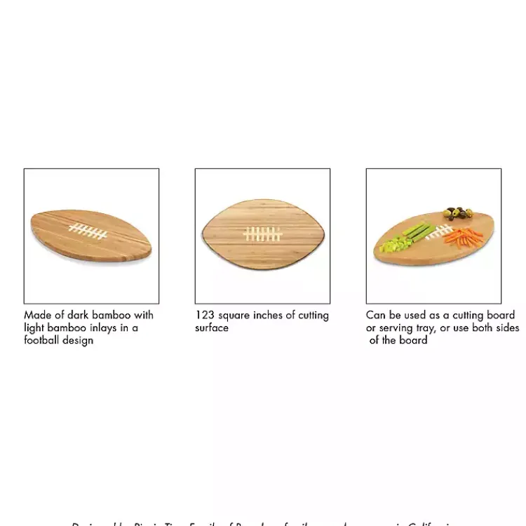 Serving & Entertaining-Kirklands Home Tennessee Tis Bamboo Football Cutting Board Tan