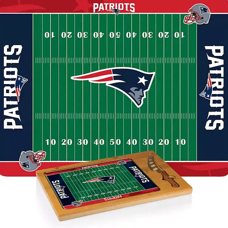 Serving & Entertaining-Kirklands Home New England Patriots Cutting Board & Knife Set