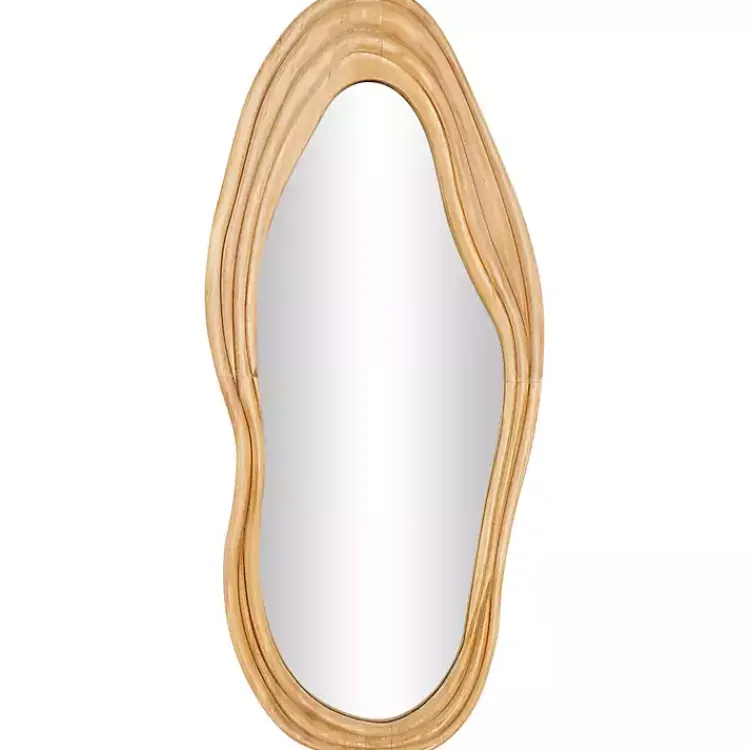 Decorative Mirrors-Kirklands Home Abstract Wavy Wood Wall Mirror
